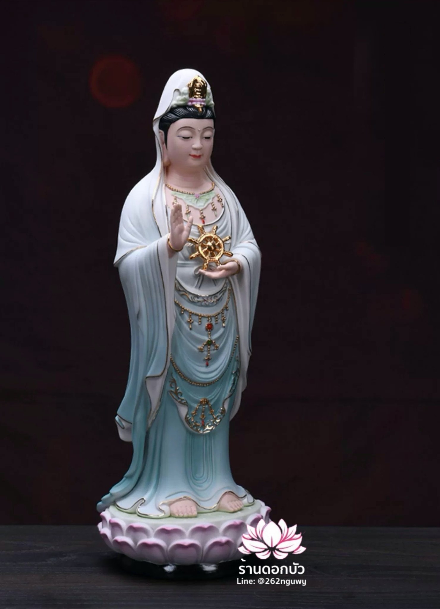 พระโพธิสัตว์กวนอิมแห่งเขาผู่ถัว พระแม่กวนอิมแห่งทะเลใต้ หนานไห่กวนอิม ขนาด 16 นิ้ว