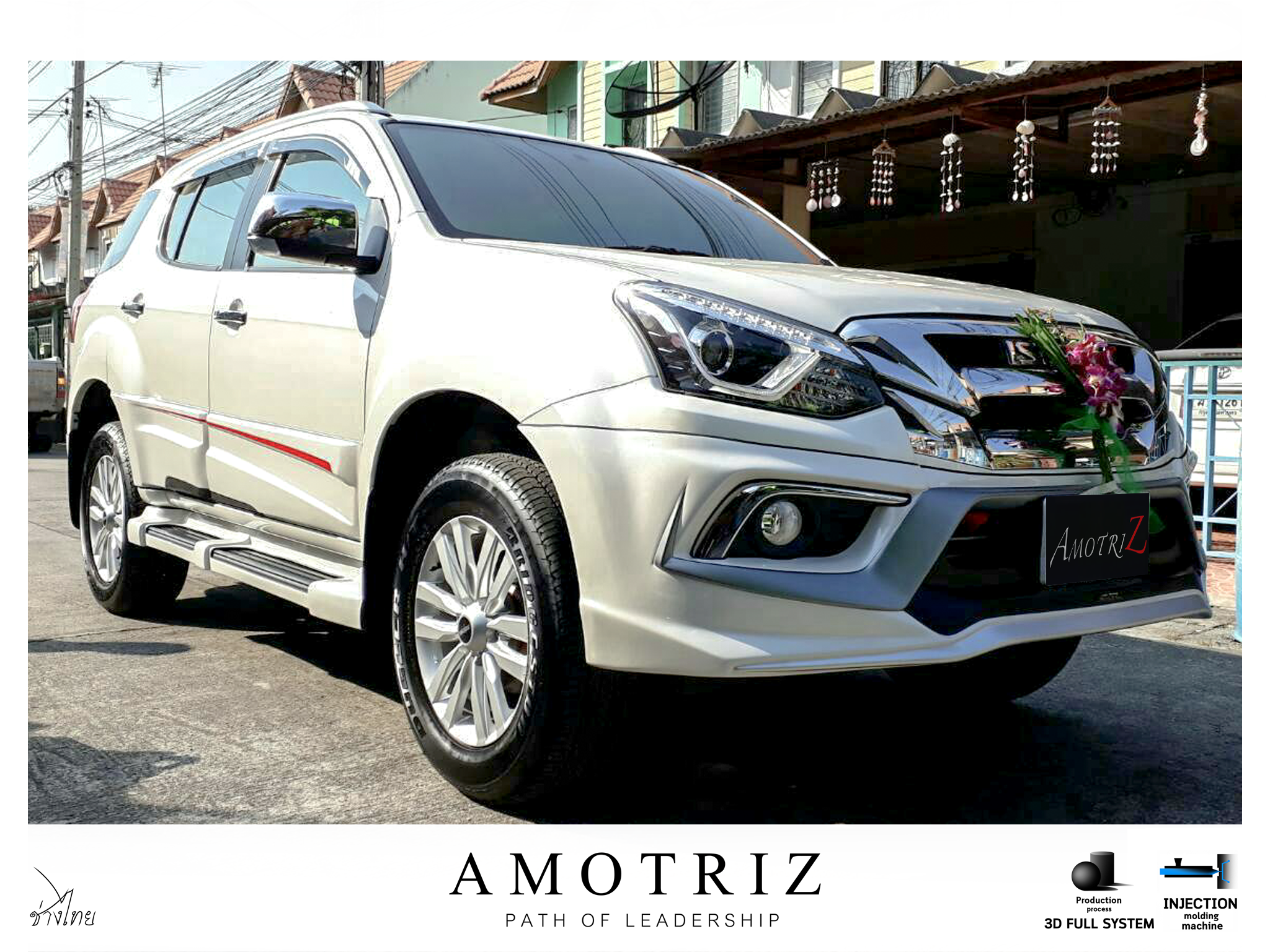 Isuzu MU-X 2017 body kits with four exhaust pipes by Amotriz