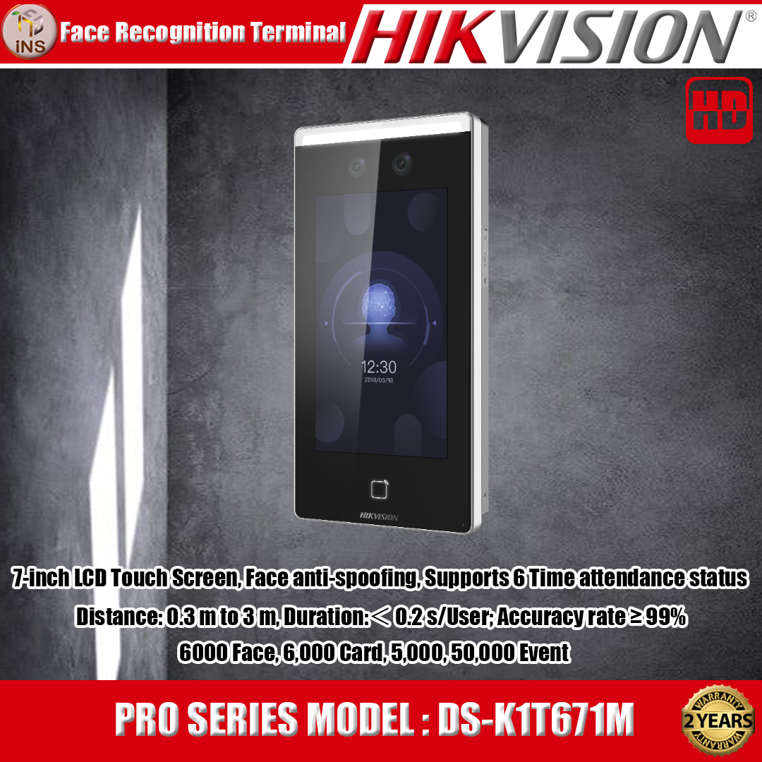 Hikvision Face Recognition Terminal Pro Series เครื่องสแกนใบหน้า รุ่น DS-K1T671 Series
