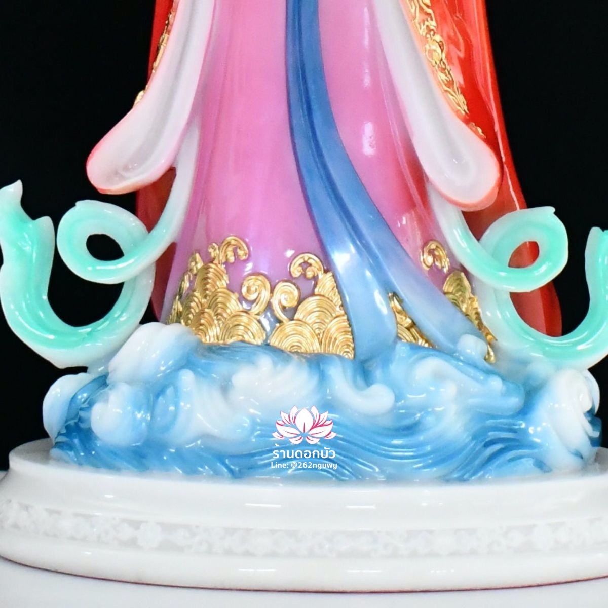 หม่าโจ้ว ม่าจ้อโป๋ เทียนส่งเซ่งโบ้ เทียนโหวเซี่ยบ้อ ปางยืน งานหินอ่อน ขนาด 12/16/19/26 นิ้ว