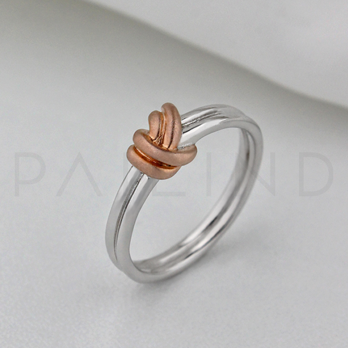 แหวนเงินดีไซน์ชุบ Rose Gold