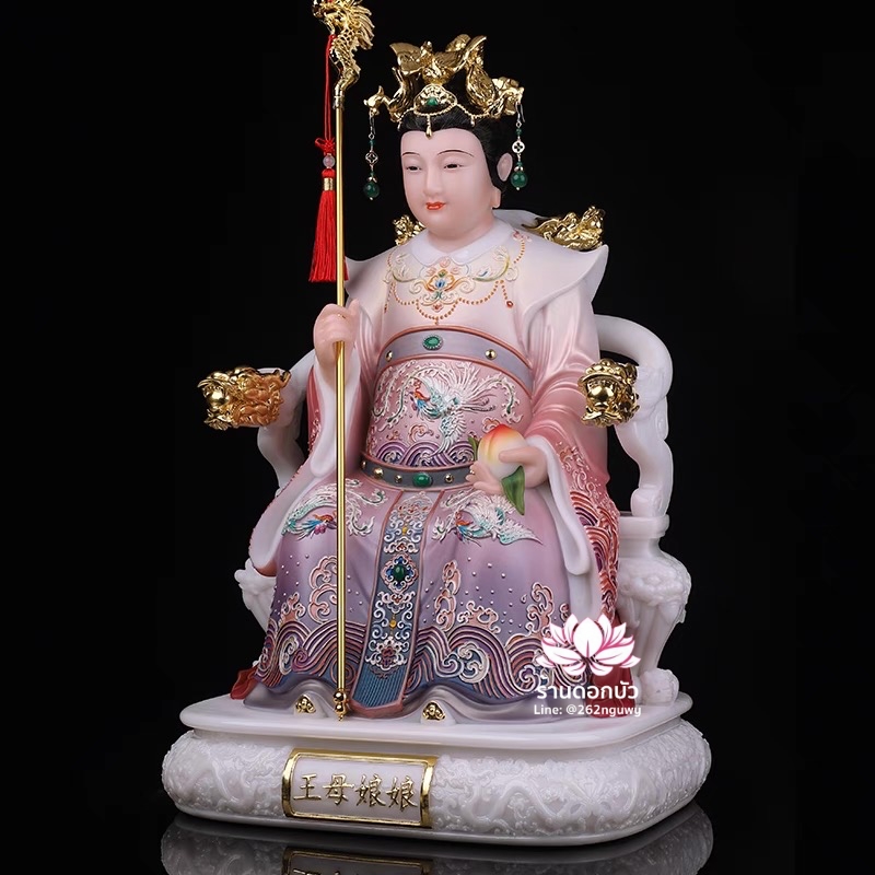 เง็กเซียนฮ่องเต้ หยกอ๋องส่องเต่ และ พระนางซีหวังหมู่ กิมบ้อเนี่ยเนี้ย งานหินอ่อนคุณภาพสูง ขนาด 12/16/19/26 นิ้ว