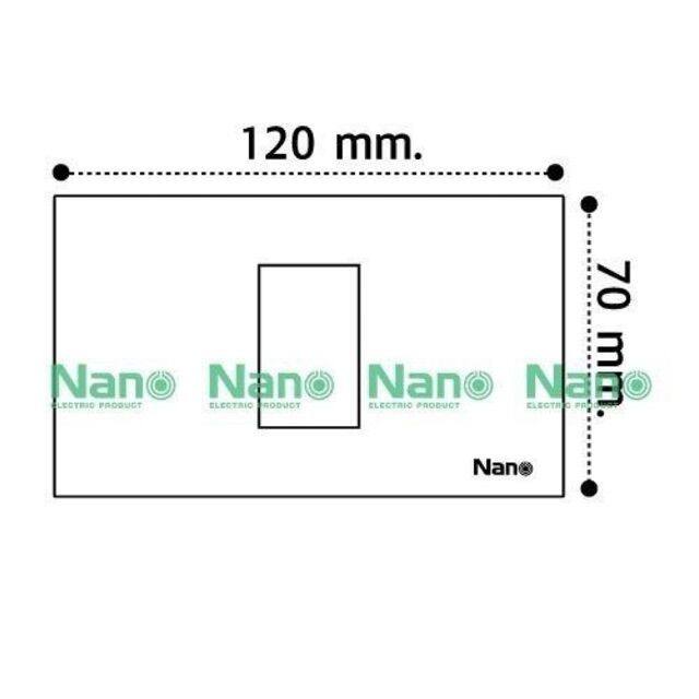 Nano หน้ากาก 1 ช่อง รุ่นใหม่ ขนาด 2X4 สีดำ