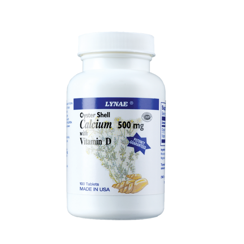 Lynae OYSTER SHELL CALCIUM 500 mg WITH VITAMIN D 100 tablets