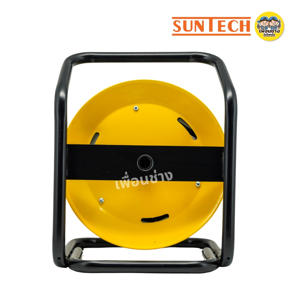 SUNTECH ล้อเก็บสายไฟ มอก. รุ่น BC-RCBO เบรกเกอร์ ขนาดสาย 3x1.5 3x2.5 16A 3600W ปลั๊กพ่วง 3 ขากลม ล้อสายไฟ