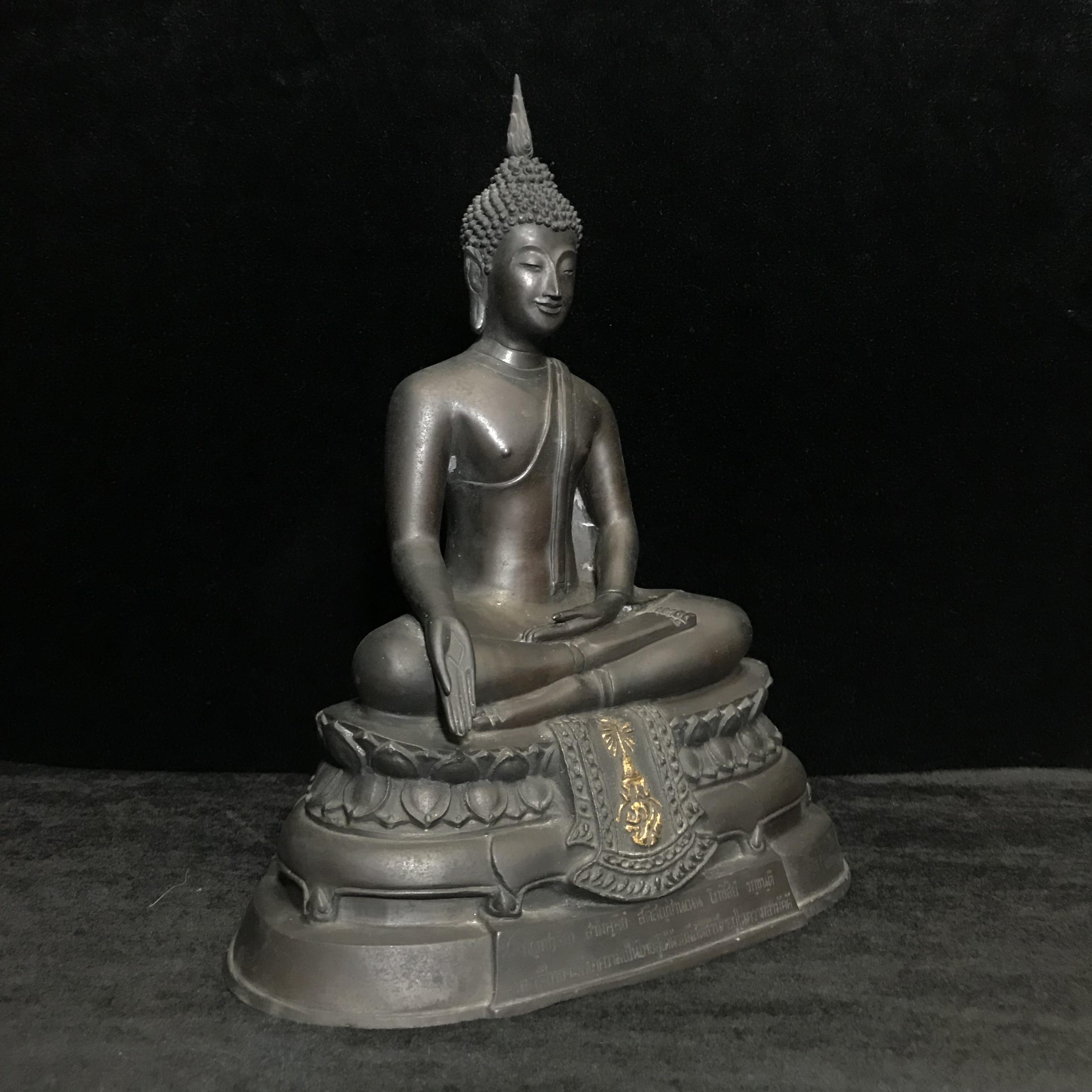 พระพุทธรูปบูชา ภปร. วัดบวรนิเวศวิหาร ปี2508 บล็อกดินไทย หน้าตัก5นิ้ว(ที่สุดของพระบูชา ภปร วัดบวร)