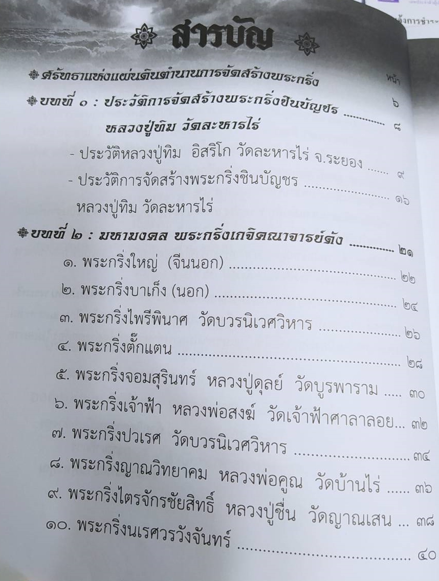 หนังสือ พระกริ่งชินบัญชรมงคลเศรษฐีอุดมทรัพย์