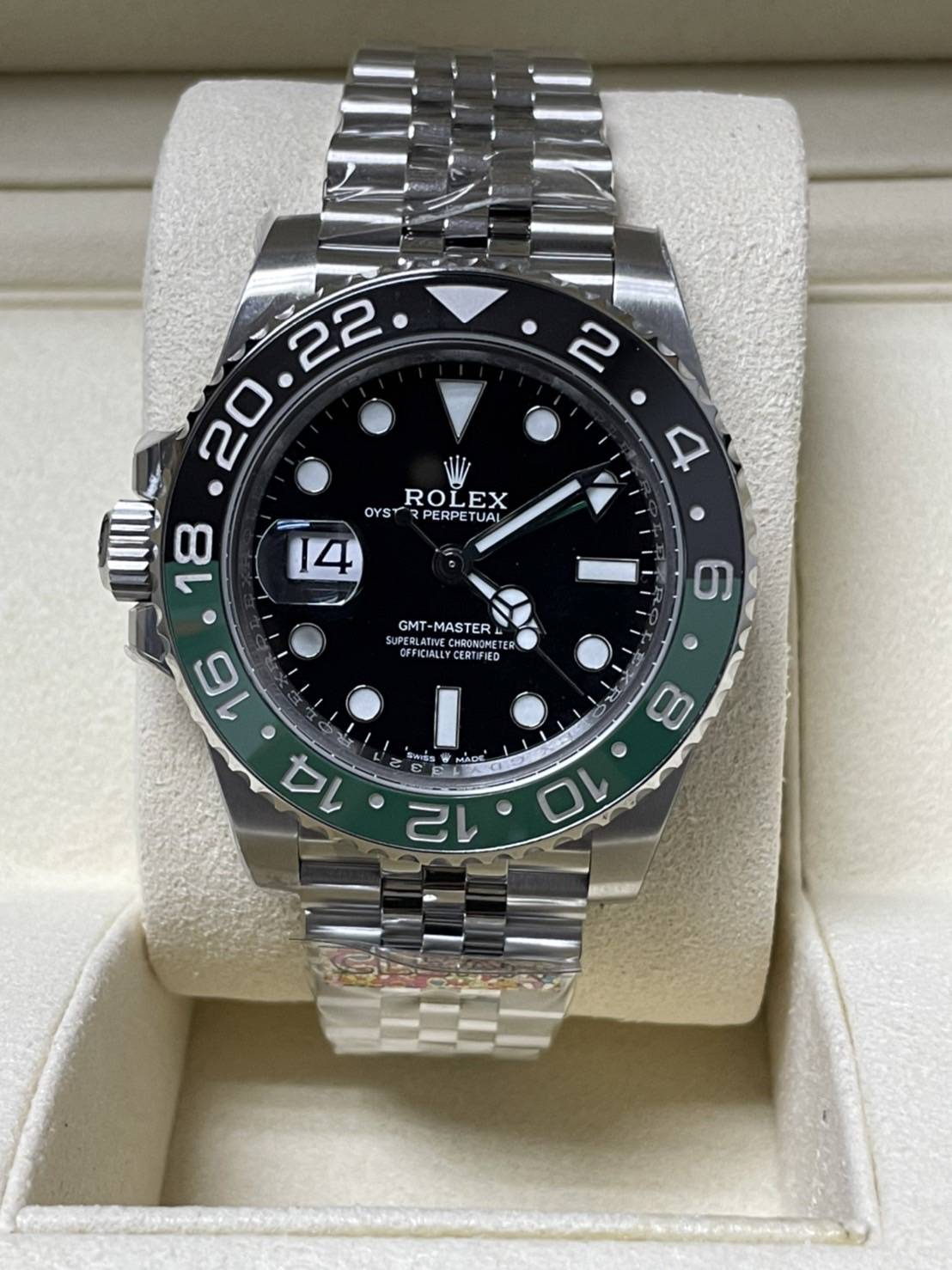 PRE-ORDER ROLEX GMT MASTER II SPRITE CLEAN FACTORY (40MM.) กลไกโคลน ROLEX 3186