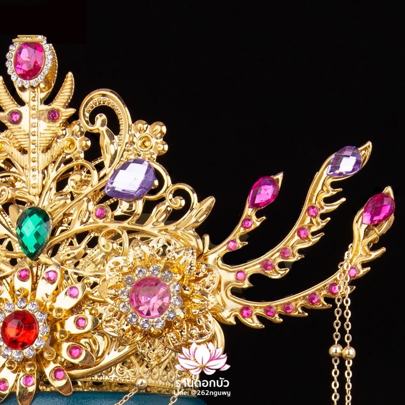 หมวกเทพเจ้าฝ่ายหญิง หมวกเทพนารี หมวกเทวนารี หมวกเจ้าแม่ หมวกพระหญิง หมวกกิมซิ้น หมวกพระจีน