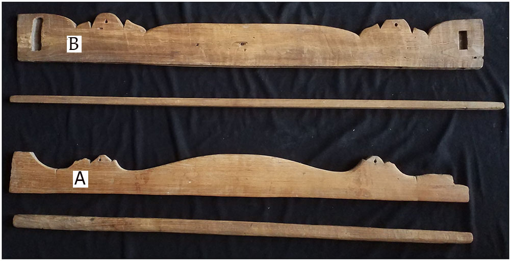 กรอบ(ฟืม)ทอผ้า:A ไม้สัก งานเก่า