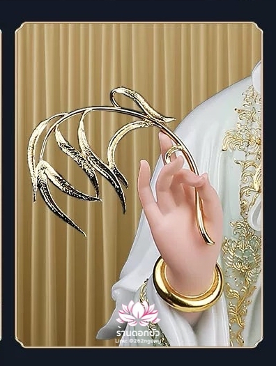 พระโพธิสัตว์กวนอิม พระแม่กวนอิมปางประทานพร ประทับนั่งบนดอกบัว งานหินอ่อน ขนาด 16/19/26/36 นิ้ว