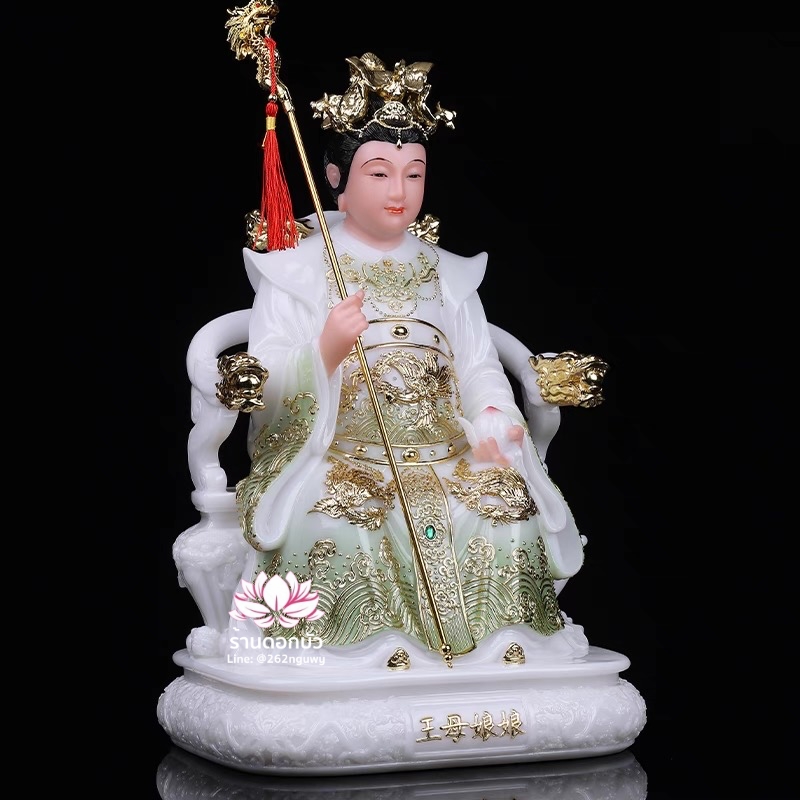 เง็กเซียนฮ่องเต้ หยกอ๋องส่องเต่ และ พระนางซีหวังหมู่ กิมบ้อเนี่ยเนี้ย งานหินอ่อนคุณภาพสูง ขนาด 12/16/19/26 นิ้ว