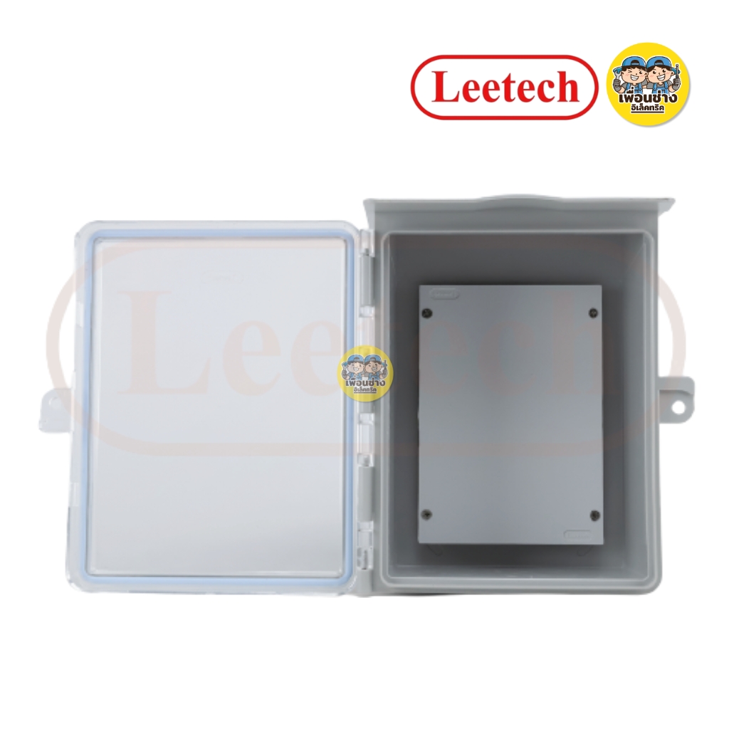 **ฝาใส** LEETECH ตู้กันน้ำพลาสติกฝาใส รุ่น L-CT ขนาด 4x6 6x8 7x12 9x10 10x12 สีเทา สีดำ กล่องกันน้ำพลาสติก กันน้ำ IP54 ลีเทค