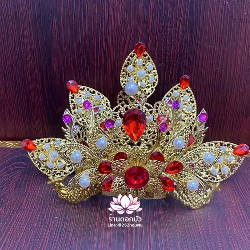 หมวกเทพเจ้าฝ่ายหญิง หมวกเทพนารี หมวกเทวนารี หมวกพระจีน หมวกกิมซิ้น หมวกเทพเจ้าจีน