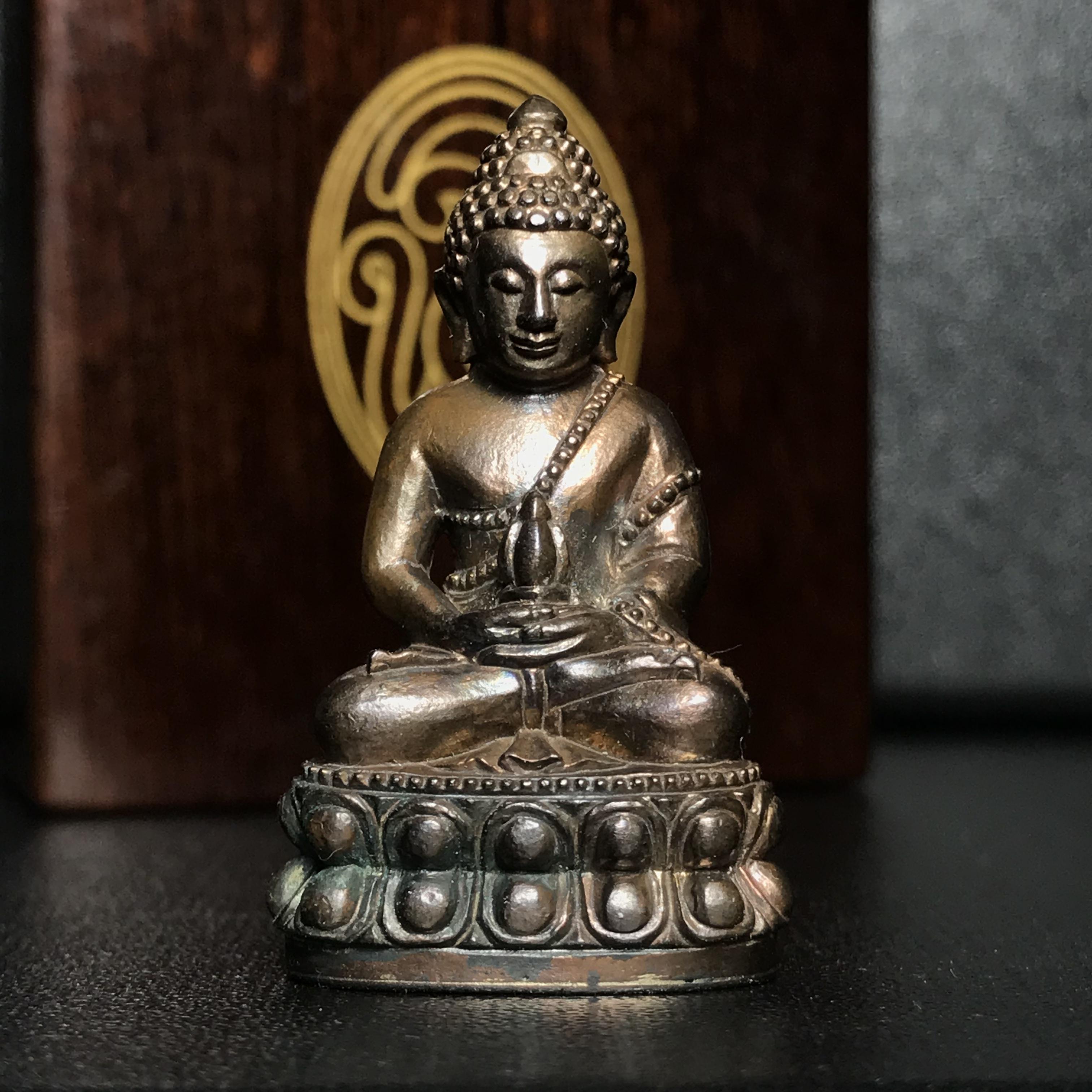 พระกริ่งพุทธนิรมิต สมเด็จพระวันรัต (จุนท์) วัดบวรนิเวศวิหาร เนื้อนวโลหะ ปี2552(1ใน300องค์)