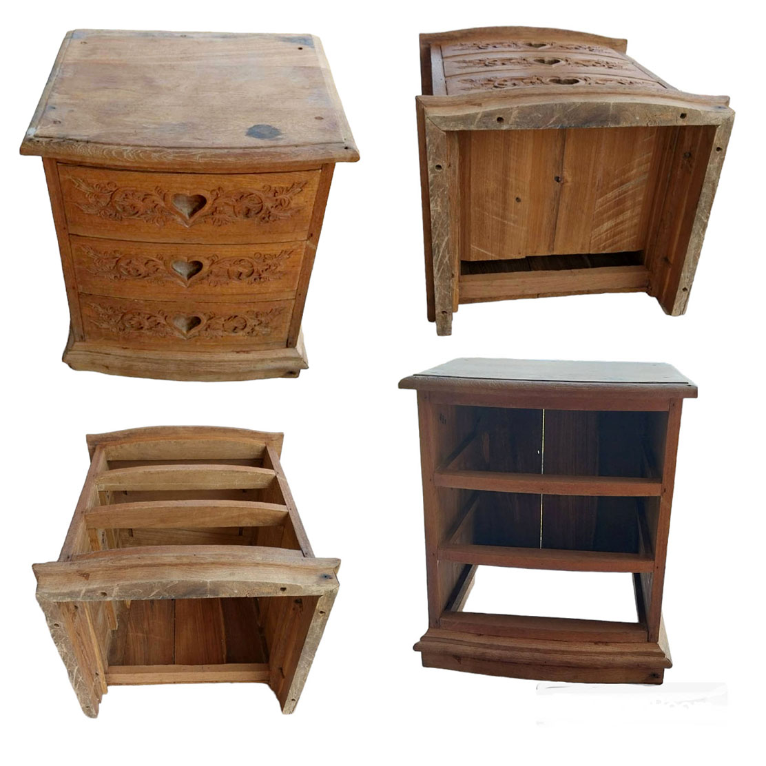 (มือสอง)ตู้ลิ้นชัก ตู้ข้างเตียงไม้สัก สูง57cm💥รับเองเมโทรพาร์ค กัลปพฤกษ์💥