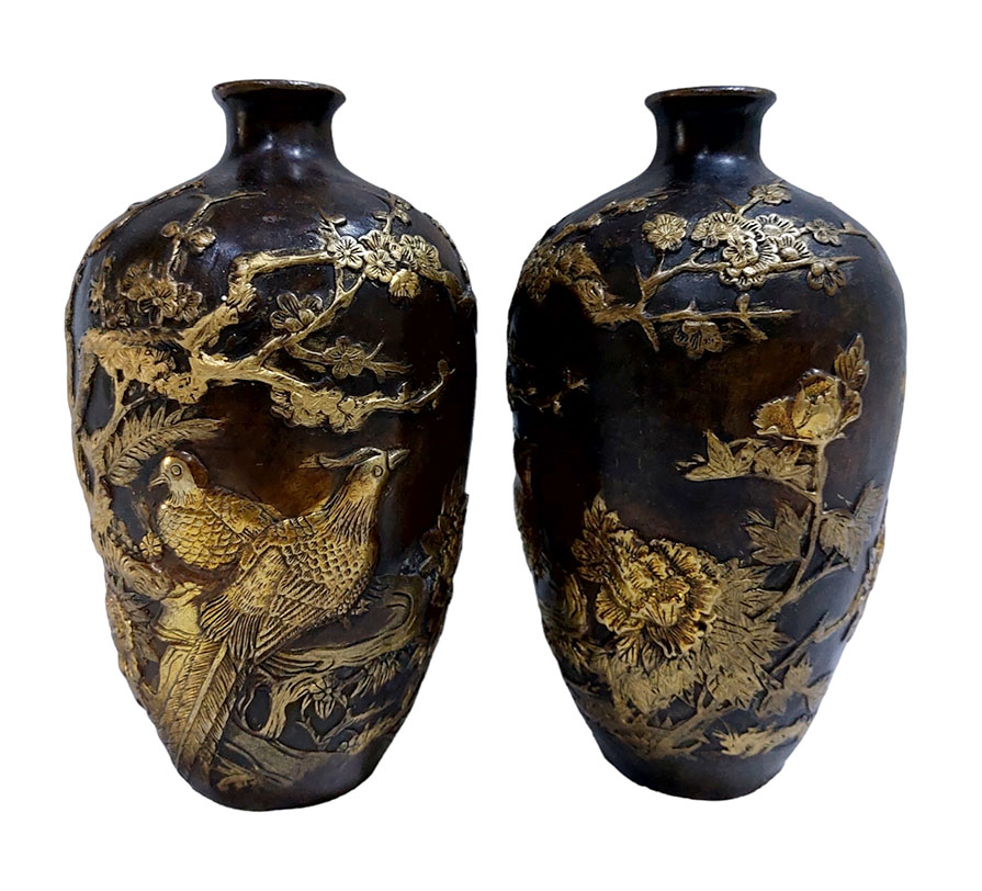 แจกันจีนลายนกคู่