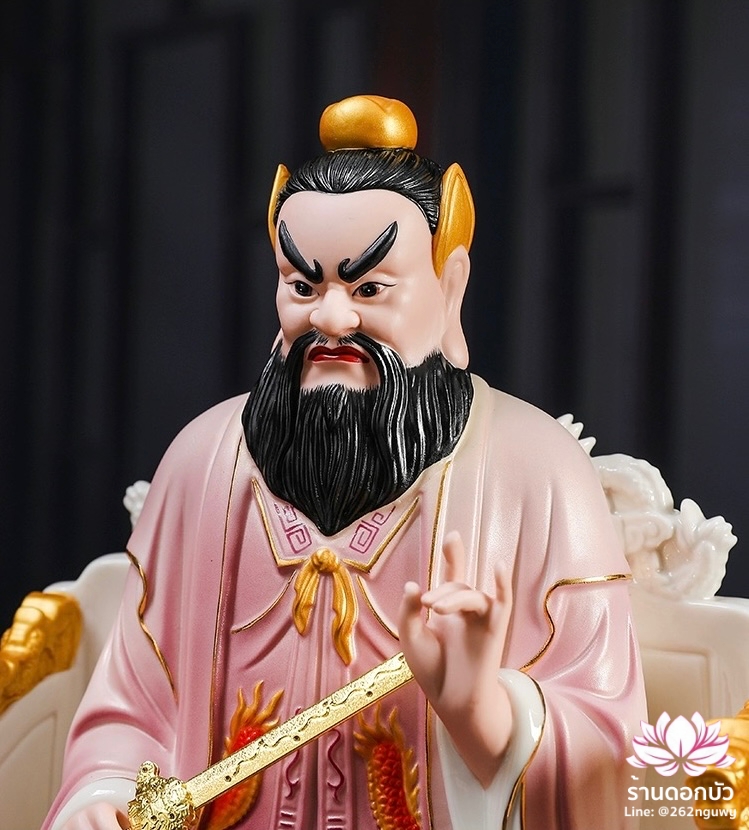 เตียวเทียนซือ เตียวฮู้เทียนซือ จางเทียนซือ ปางนั่งบัลลังก์มังกร งานกระเบื้องฮกเกี้ยน ขนาด 12/16 นิ้ว