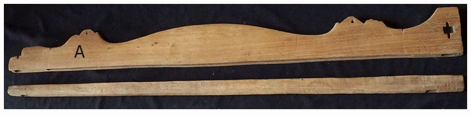 กรอบ(ฟืม)ทอผ้า:A ไม้สัก งานเก่า