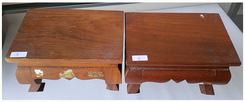 โต๊ะยอด ตั่ง ฐานไม้เล็ก(โต๊ะหมู่แบบแยกชิ้น)