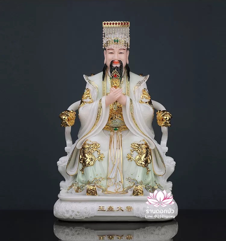 เง็กเซียนฮ่องเต้ หยกอ๋องส่องเต่ และ พระนางซีหวังหมู่ กิมบ้อเนี่ยเนี้ย งานหินอ่อนคุณภาพสูง ขนาด 16/19/26 นิ้ว