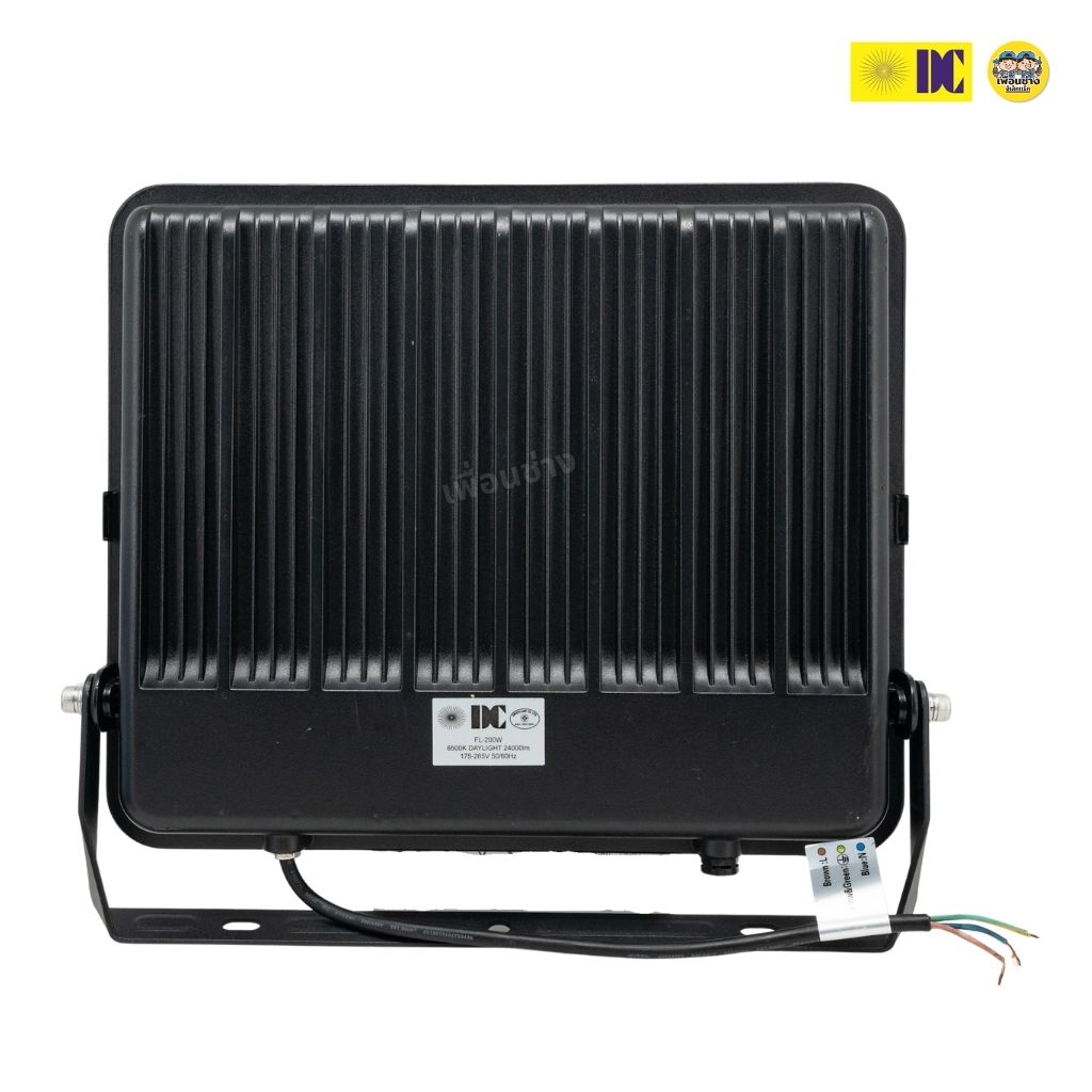 ยี่ห้อ DC ฟลัดไลท์ 200w สปอร์ตไลท์ LED Floodlight กันไฟกระชาก 2KV แสงขาว