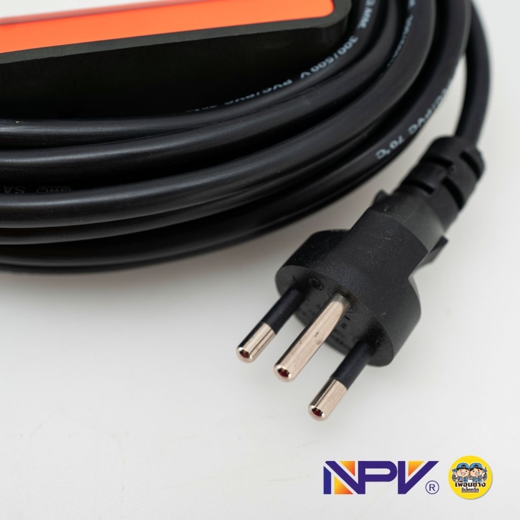 NPV ปลั๊กพ่วง บล็อกยาง 2/4 ช่อง 3/5 เมตร บล็อก รองรับกระแสไฟ 2300w