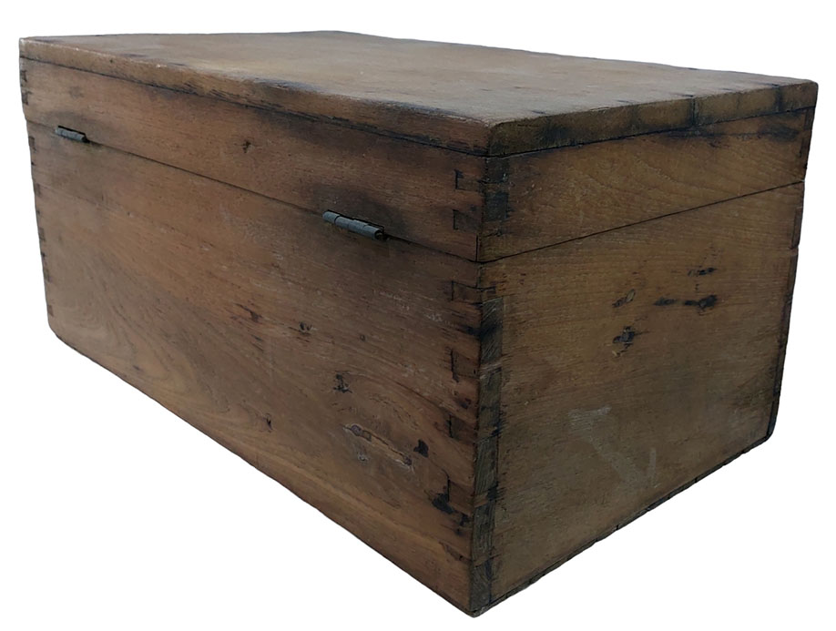 หีบไม้สัก งานเก่า ขนาด32*54*27cm