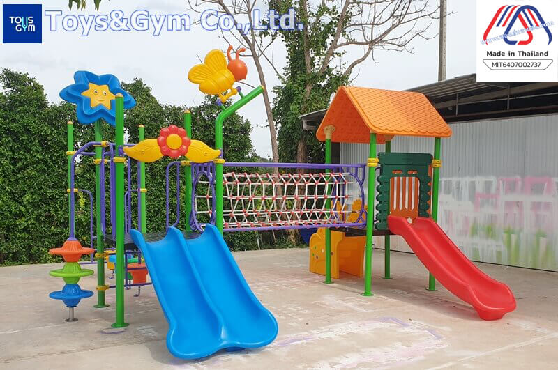 MiT-โรงงานผลิตเครื่องเล่นสนามกลางแจ้ง-อุปกรณ์สนามเด็กเล่นชุดบ้านสดใส