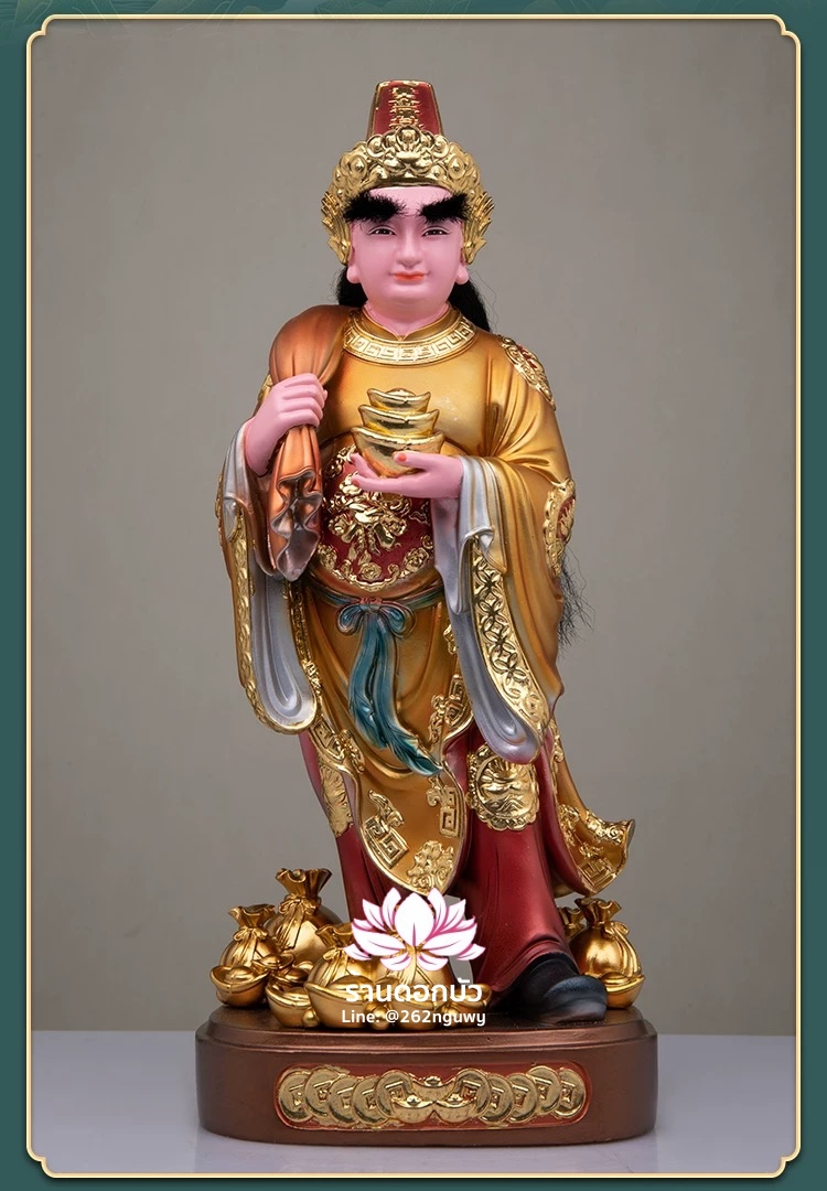 กิมจี่แปะ เทพแห่งคลังสมบัติของนรก พระคลังแห่งยมโลก งานเรซิ่นเกรดพรีเมียม ขนาด 12/16 /19 นิ้ว