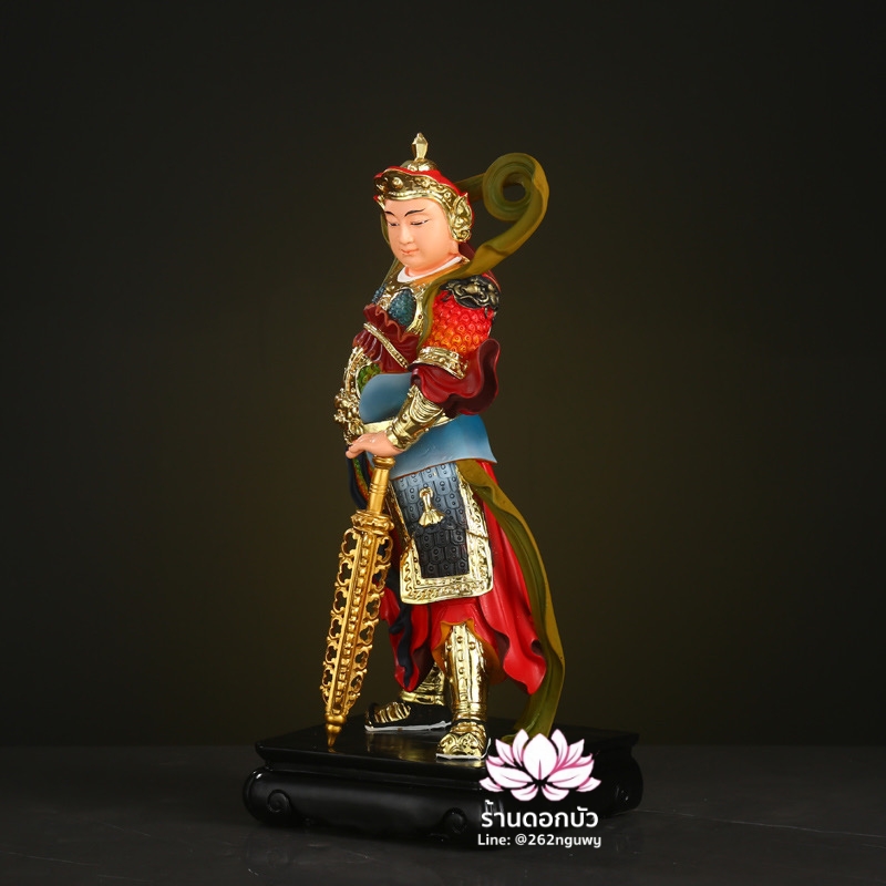 เทพเจ้ากวนอู และพระเวทโพธิสัตว์ (อุ่ยท้อผ่อสัก) งานเรซิ่น ขนาด 16 นิ้ว