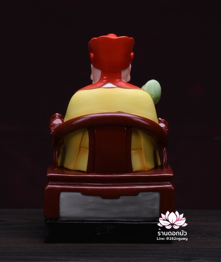องค์พระแปะกง ปุนเถ้ากง เทพเจ้าที่ตี่จู้เอี๊ยะ เทพแห่งความมั่งคั่งร่ำรวย ปางนั่งบัลลังก์มังกร ขนาด 10/12 นิ้ว