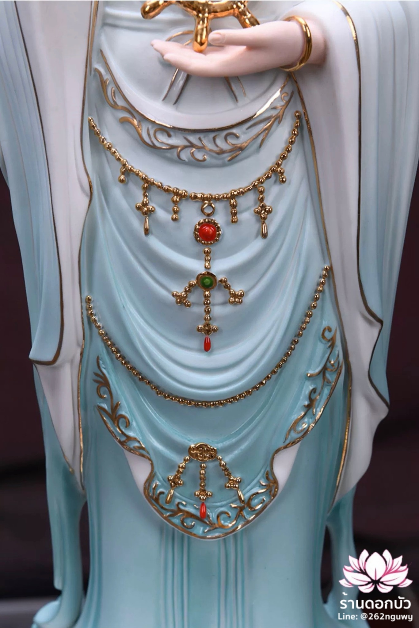 พระโพธิสัตว์กวนอิมแห่งเขาผู่ถัว พระแม่กวนอิมแห่งทะเลใต้ หนานไห่กวนอิม ขนาด 16 นิ้ว