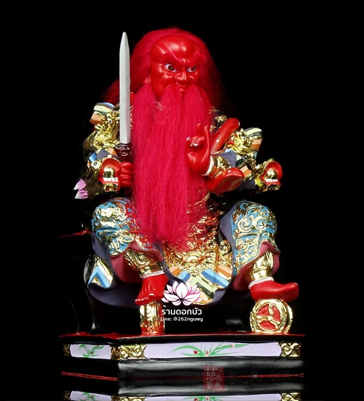 หวดจูเซ่งกุ๊น 3 พี่น้อง ฮวบจู่กง หรือ เตียวกงเสงกุ้น เชี่ยวกงเสงกุน (เขียว) และอั่งกงเสงกุ้น (แดง) ขนาด 16 นิ้ว