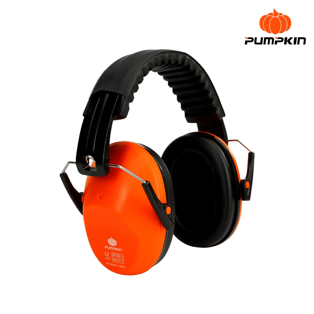 20891 Pumpkin ที่ครอบหูลดเสียง พับเก็บได้ รุ่น PTT-EM26F Ear Muff ค่าการลดเสียง 26dB หูฟัง ลดเสียง