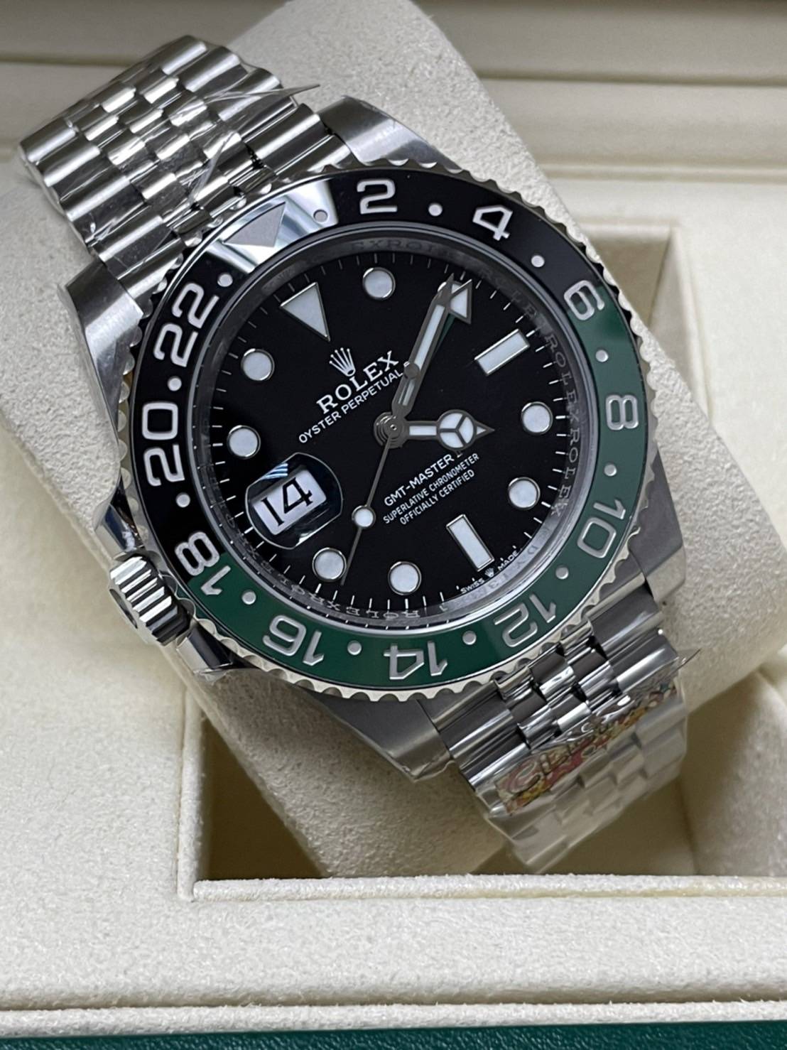 PRE-ORDER ROLEX GMT MASTER II SPRITE CLEAN FACTORY (40MM.) กลไกโคลน ROLEX 3186