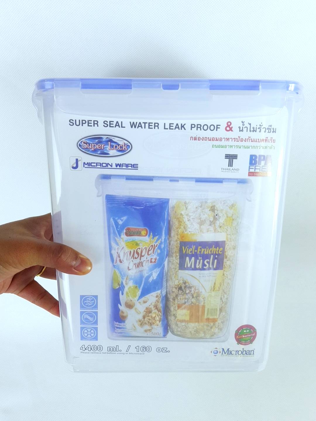 Small Evting กล่องถนอมอาหาร Super Lock รุ่น6139 ทรงสูง บรรจุได้4400มล. ป้องกันความชื้น เข้าไมรโครเวฟได้ กล่องเก็บอาหาร กล่องเก็บผักสด