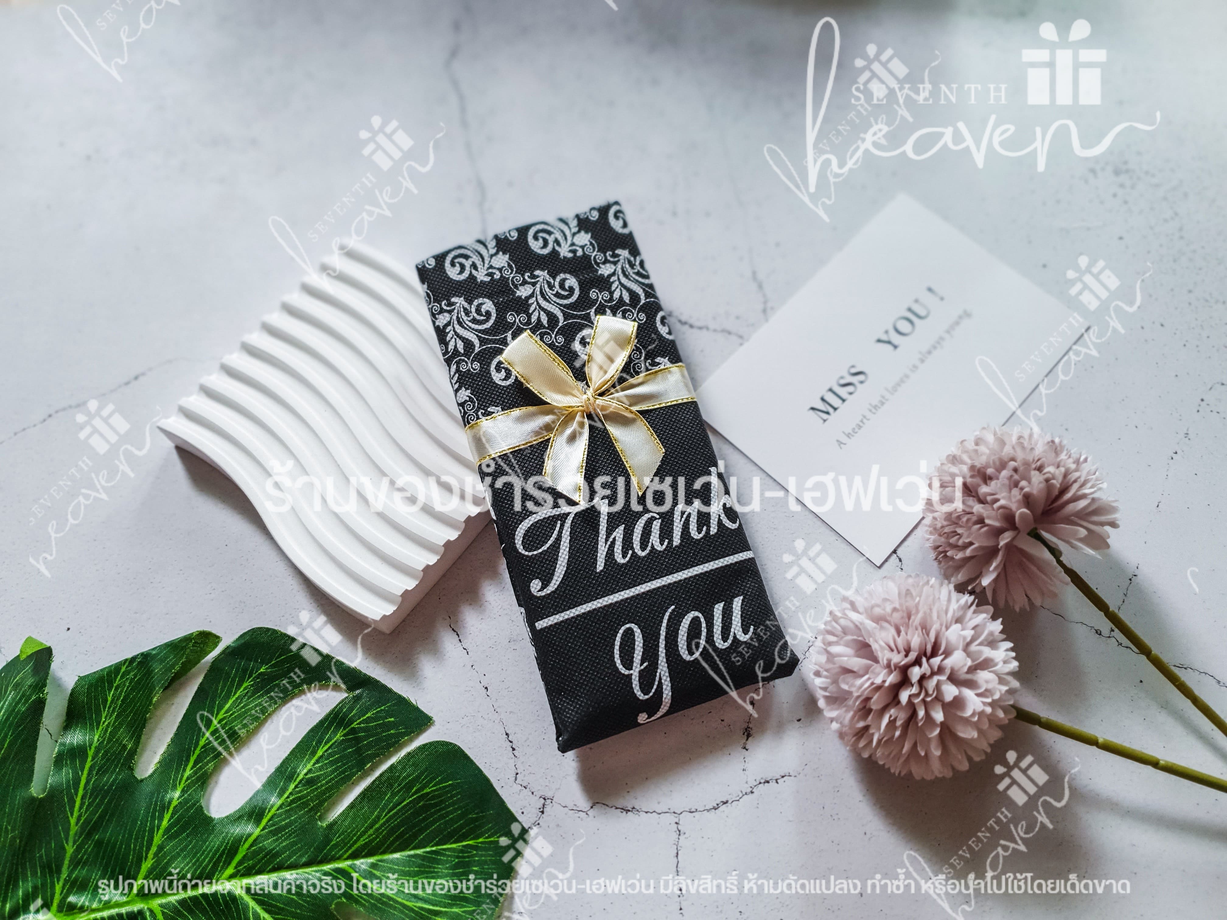 ของชำร่วยงานศพ กระเป๋าผ้าสปันบอนด์ Thank you