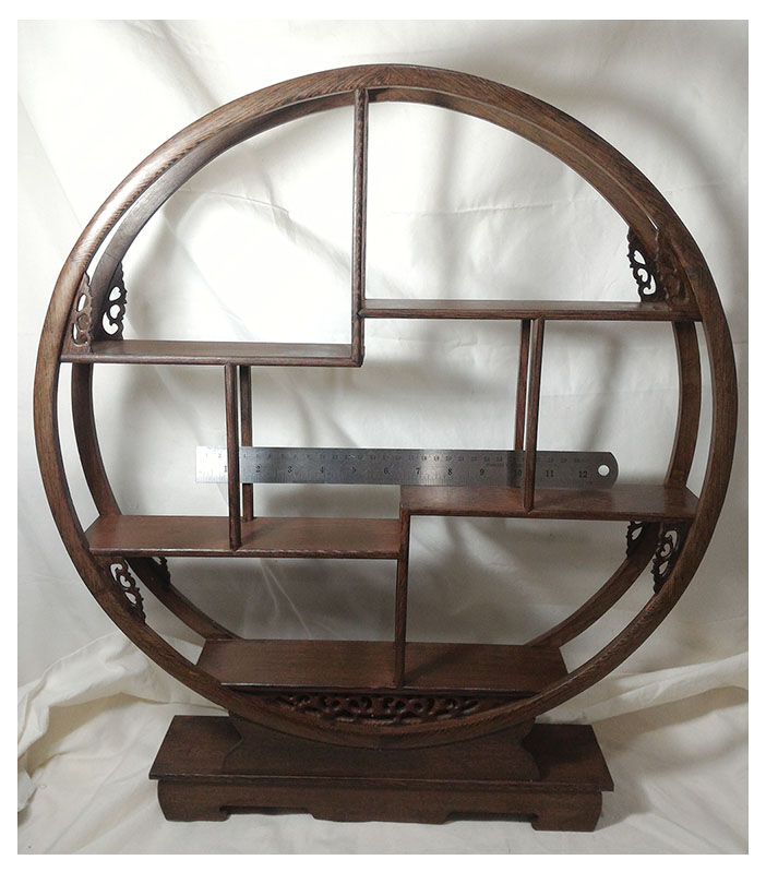 ชั้นวางของตั้งโชว์สไตล์จีน -ทรงกลม 50cm