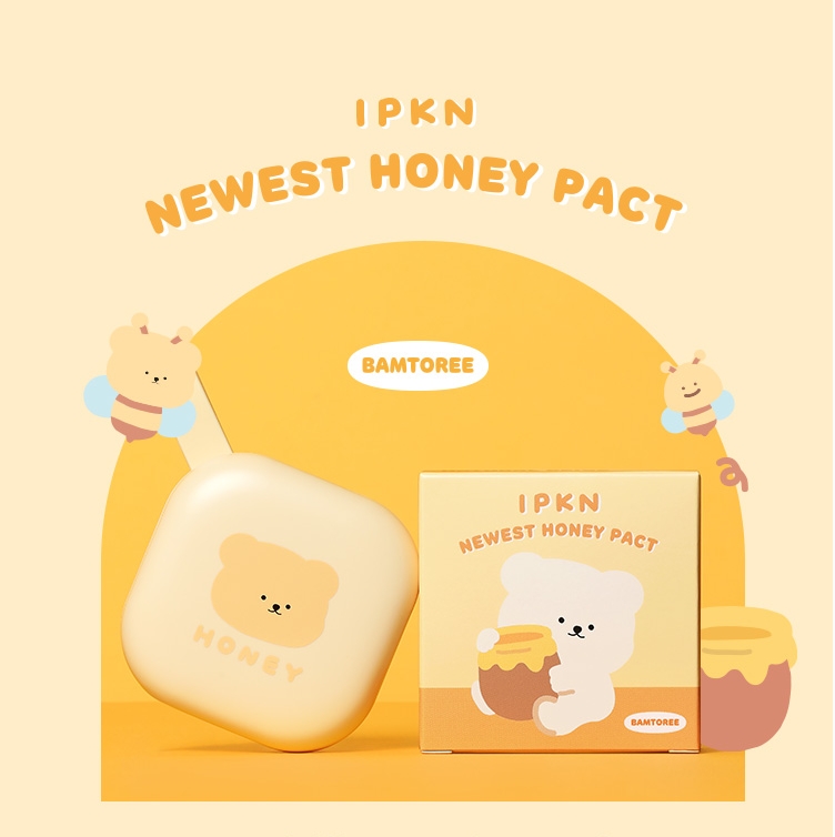 IPKN Newest Honey Pact & Lip Balm Set 5items [IPKN X BAMTOREE] เซ็ทแป้งฝุ่นและลิปบาล์ม คอลเลคชั่นพิเศษ