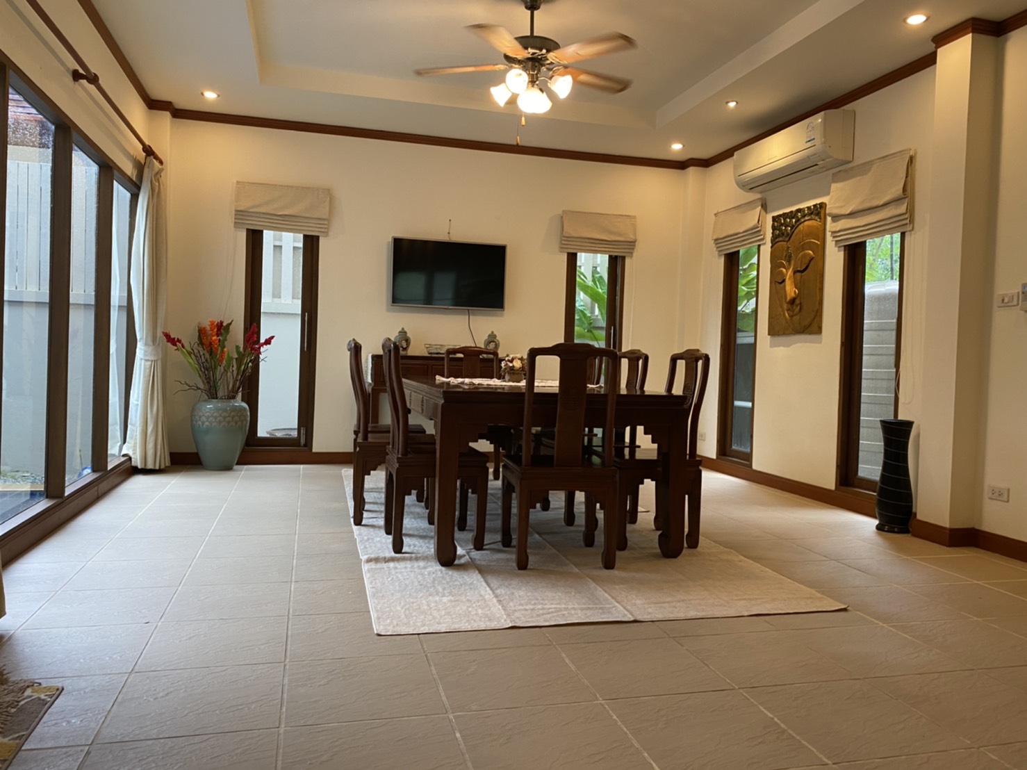 For Rent : Chalong Private Pool Villa, 3 bedrooms 3 Bathrooms, Pool view. 77 SQ.W.