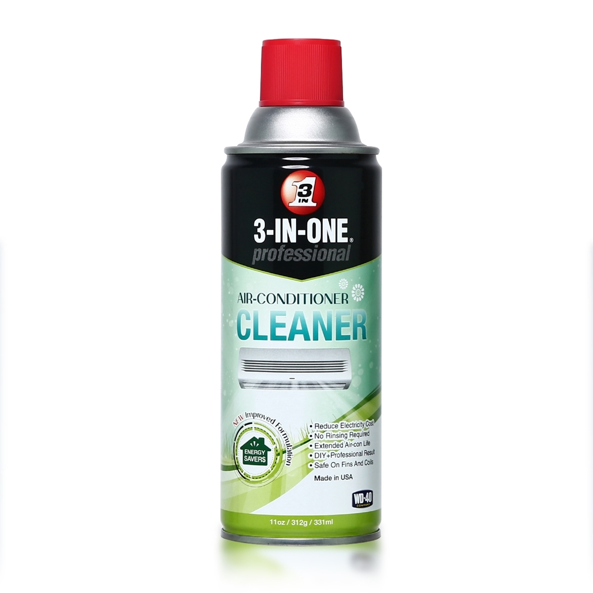 WD-40 สเปร์ยโฟม AIR CONDITIONER CLEANER 331 มิลลิลิตร สำหรับทำความสะอาดและล้างสิ่งสกปรก แผงคอยล์เย็นของเครื่องปรับอากาศ