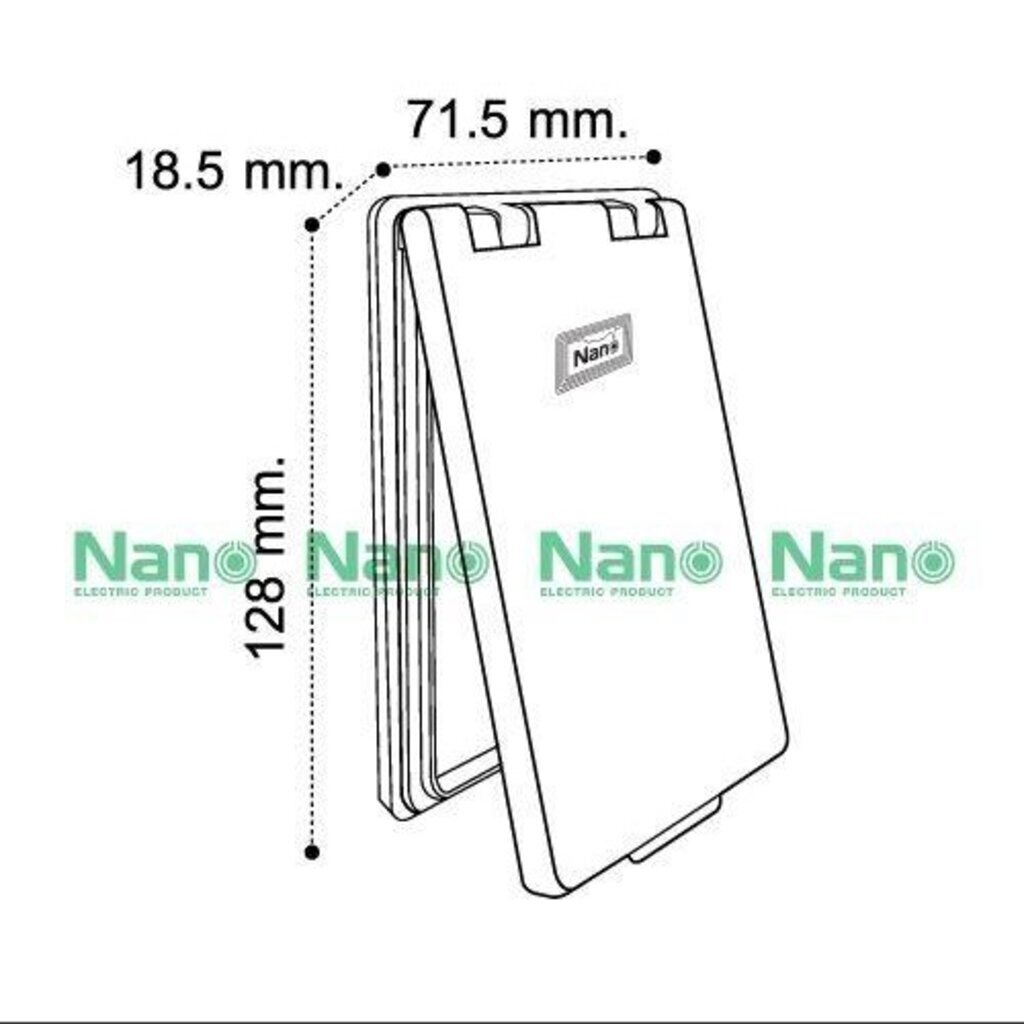 NANO หน้ากากกันน้ำ 2ช่อง 3ช่อง ฝาทึบ แนวตั้ง รุ่นใหม่ ฝาครอบหน้ากากกันน้ำ ฝากันน้ำ