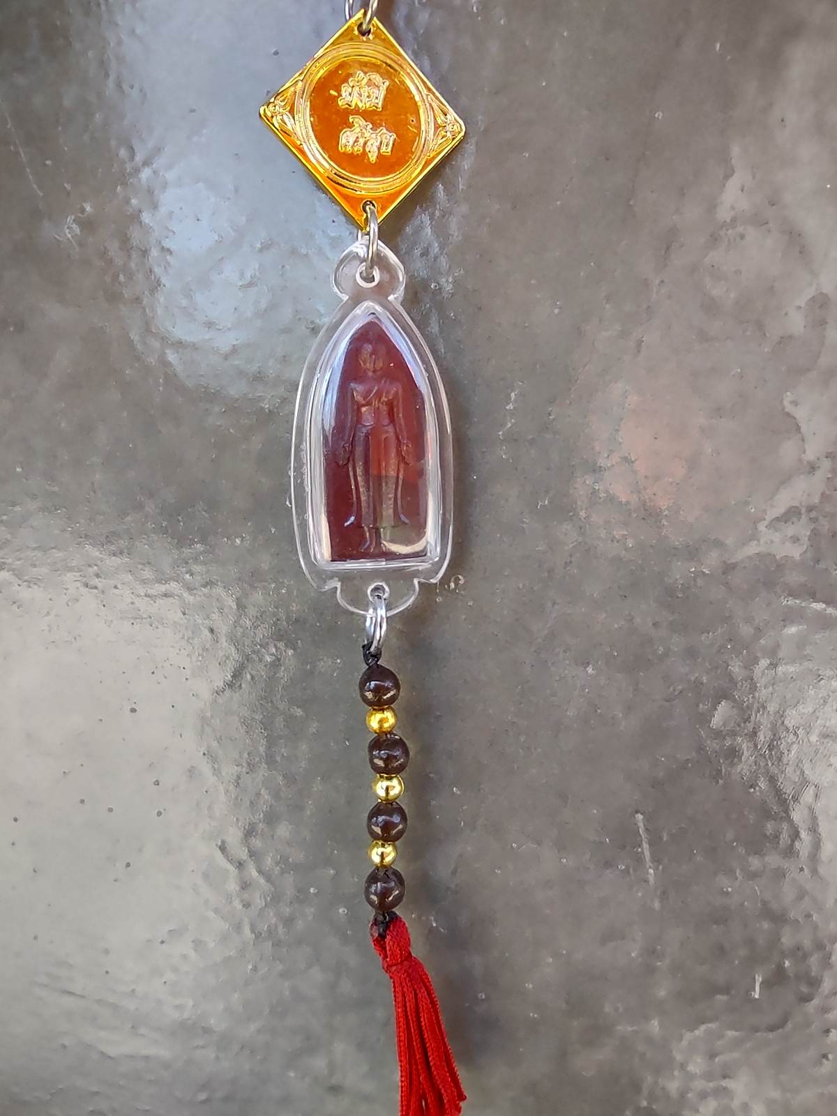 พระปางเปิดโลก สีน้ำตาล ห้อยหน้ารถ ห้อยหน้าบ้าน