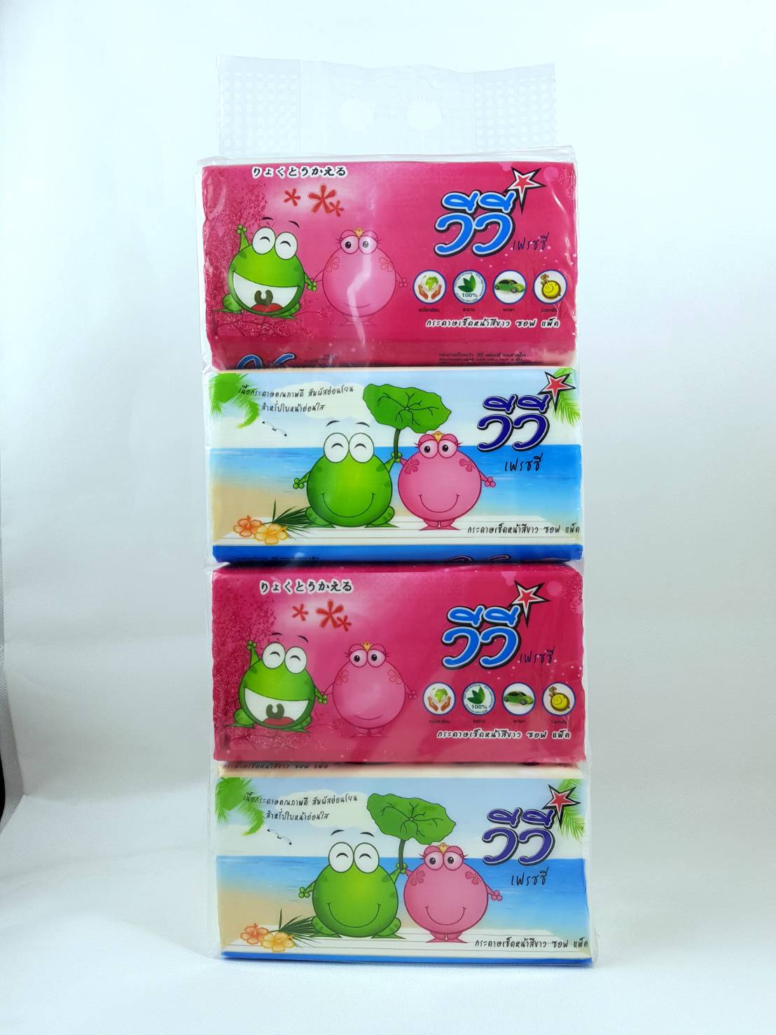 Small Evting กระดาษทิชชู่เช็ดหน้ายกแพ็คสุดคุ้ม!! Vivy Freshy 230แผ่น/ห่อ (จำนวน8ห่อ/1แพ็ค)กระดาษทิชชู่เช็ดหน้าสีขาว