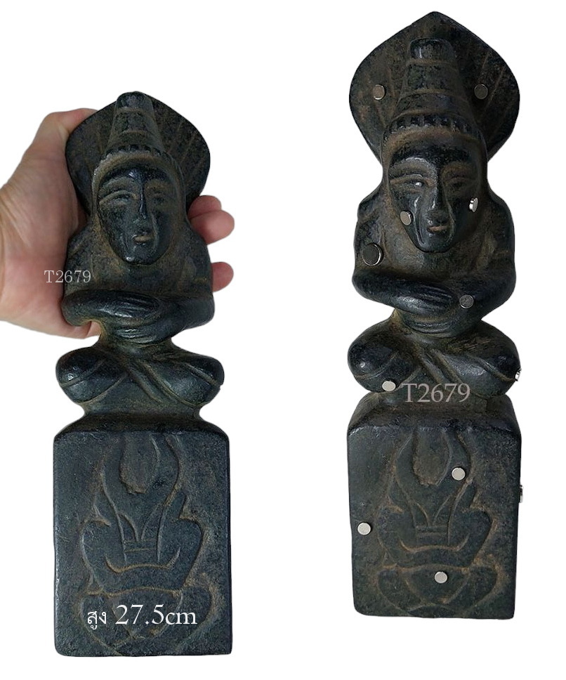 รูปปั้นหินแกะ พระหิน เทวรูปหิน สูง27.5cm (หินแม่เหล็กดูดติด)