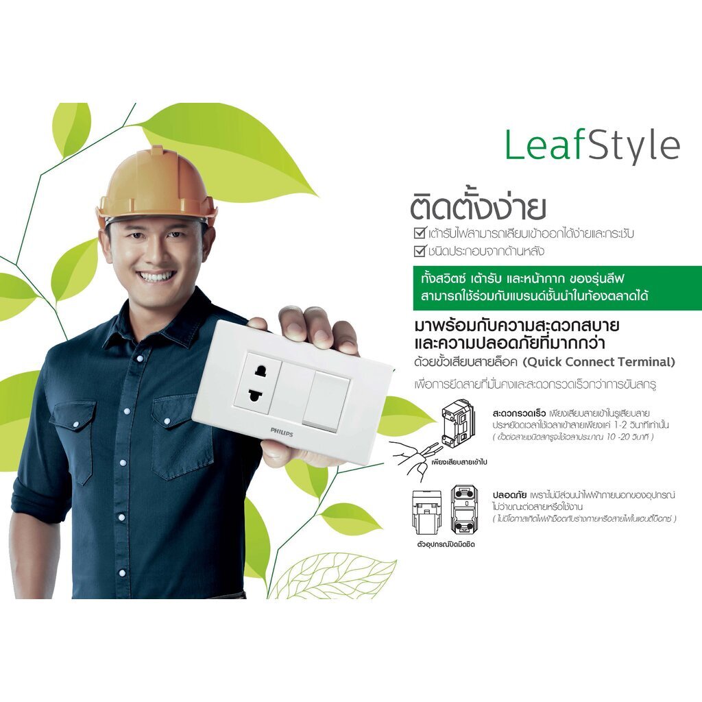 Philips หน้ากาก ฟิลิปส์ รุ่นลีฟ LeafStyle ฝาหน้ากาก