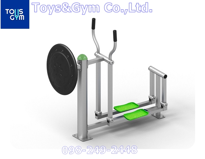 เครื่องออกกำลังกายกลางแจ้ง-อุปกรณ์สกีอากาศมือโยกและจานหมุนบริหารข้อมือแบบเล่นคู่