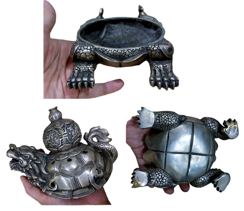 เต่ามังกรแบกน้ำเต้า -เตากำยาน ของแต่งบ้านสไตล์จีน