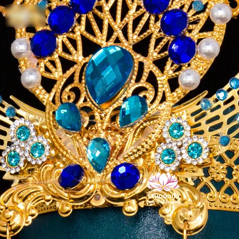 หมวกเทพเจ้าฝ่ายหญิง หมวกเทพนารี หมวกเทวนารี หมวกเจ้าแม่ หมวกพระหญิง หมวกกิมซิ้น หมวกพระจีน